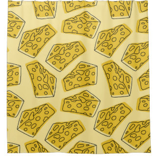 Cortina Para Box Vintage Queijo Amarelo Fundo Invisível