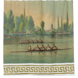 Cortina Para Box Vintage Rows Crew Race Boat Race