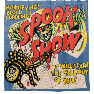 Cortina Para Box Vintage Spook Show Poster Shower Curtain