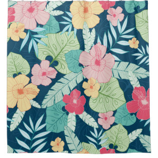 Cortina Para Box vintage tropical verão havaiano sem descontinuidad