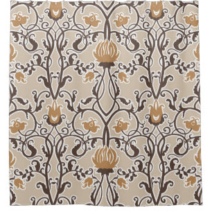 Cortina Para Box Vintage vintage padrão de flores sem costura
