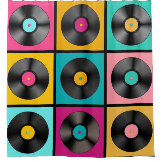 Cortina Para Box Vintage Vinyl Records - Informações Retroativas