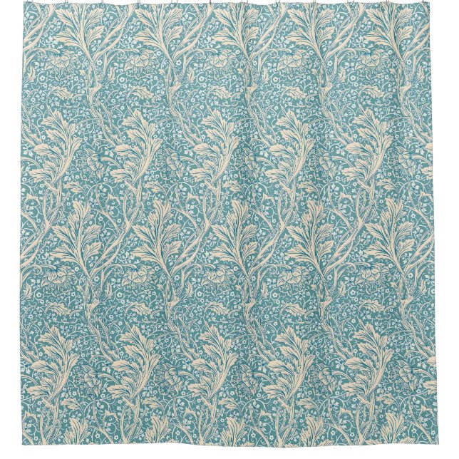 Cortina Para Box Vintage William Morris Arcadia Floral Sem Costura (Frente)