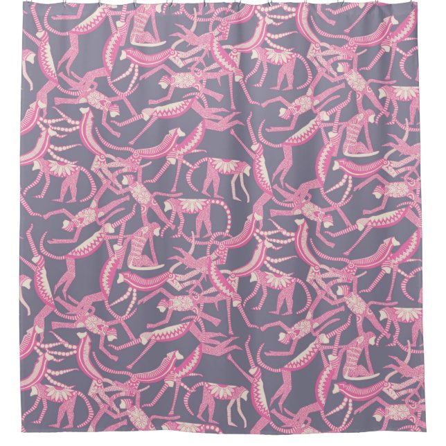 Cortina Para Box violeta macaco (Frente)