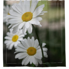 Cortina Para Box Visitas Brancas Com Verde Escuro