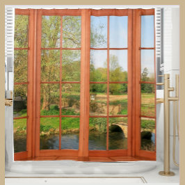 Cortina Para Box Vista da Janela do Campo de Cotswold Cênico