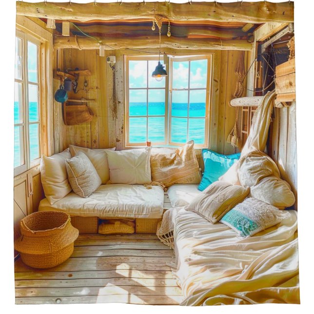 Cortina Para Box Vista do Oceano (Frente)