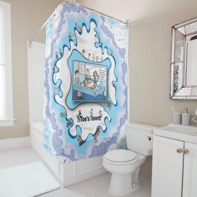 Cortina Para Box Vizinhos para Jantar | Convite de Festa (In Situ)