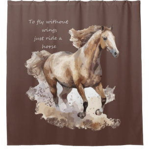 Cortina Para Box Voar sem Asas Apenas Ande a um Cavalo Personalizad