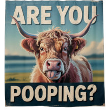 Você Está Fazendo cocô? Cortina de Chá de Vaca Fun
