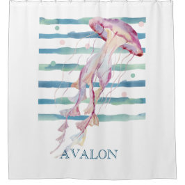 Cortina Para Box Watercolor JELLYFISH Beach Coaston AVALON