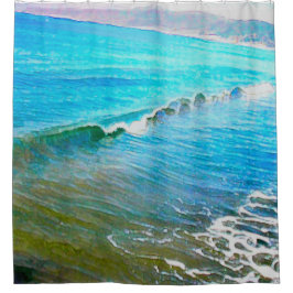 Cortina Para Box Watercolor Waves