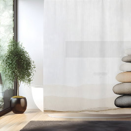 Cortina Para Box Watercolor Zen Stone Garden - Estilo Japonês