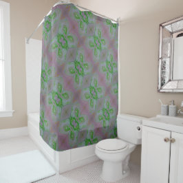 Cortina Para Box Watermelon Acrylic Pour Inspired Shower Curtain