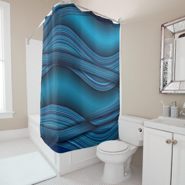 Cortina Para Box Wavy Blues (In Situ)