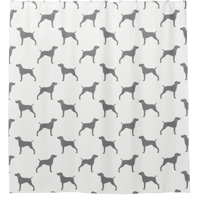 Cortina Para Box Weimaraner Silhouettes (Frente)