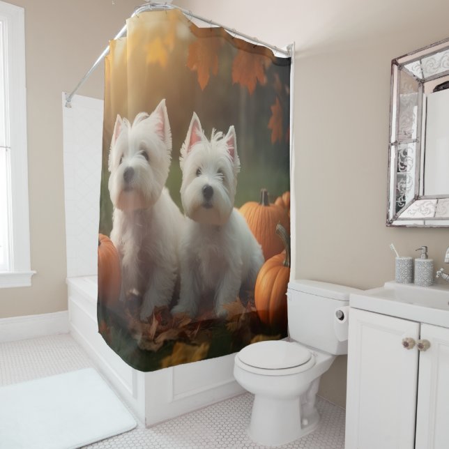 Cortina Para Box West Highland White Terrier Puppy Autumn Pumpkin (In Situ)