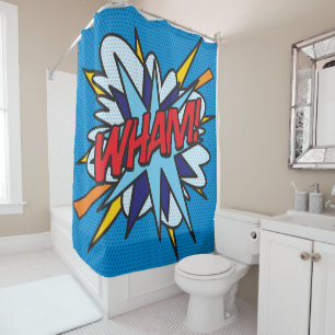 Cortina Para Box WHAM Diversão Retro Quadrinhos Pop Art