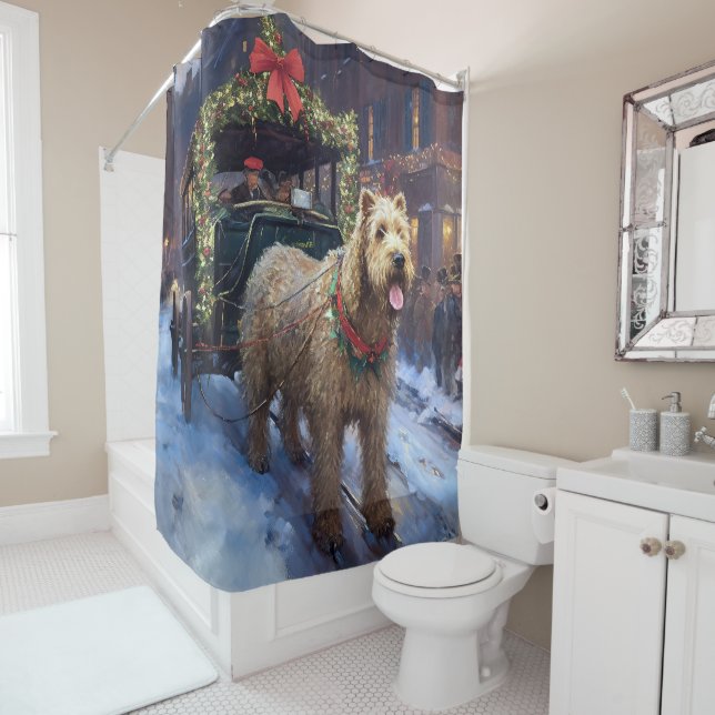 Cortina Para Box Wheaten Terrier Christmas Fesason (In Situ)