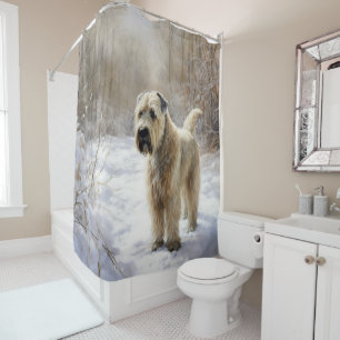 Cortina Para Box Wheaten Terrier Deixe Nevar Natal