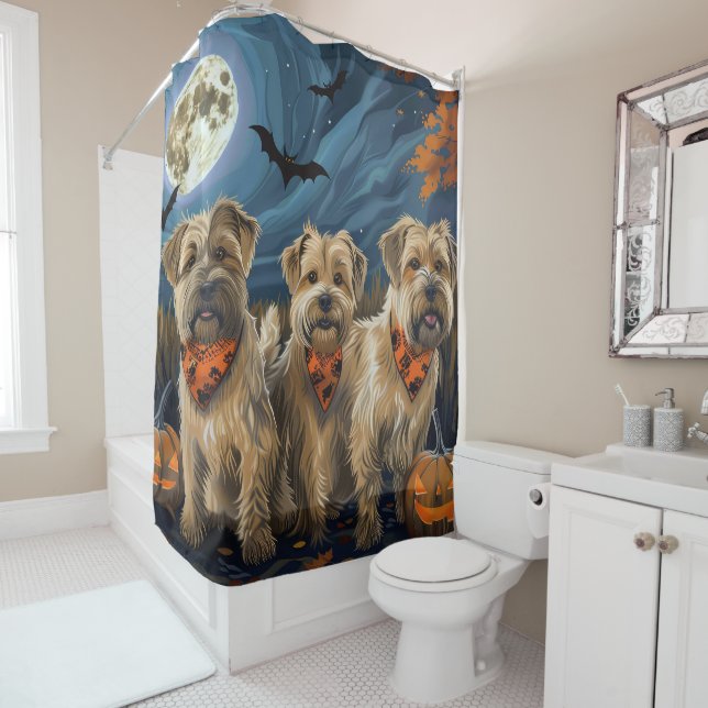 Cortina Para Box Wheaten Terrier Halloween Spooky (In Situ)