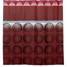 Cortina Para Box Whirlwind Ruby: Cortina de Chás Geométricos Modern