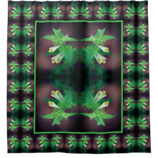 Cortina Para Box White Woodland Wildflower Floral Art Pattern