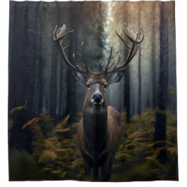 Cortina Para Box Whitetail Buck Na Floresta