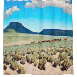 Cortina Para Box "Wild Horse Country", por Maynard Dixon