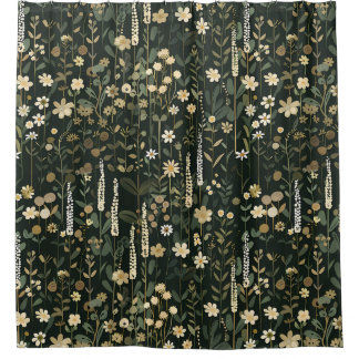 Cortina Para Box Wilhelmina Dark Daisy Floral