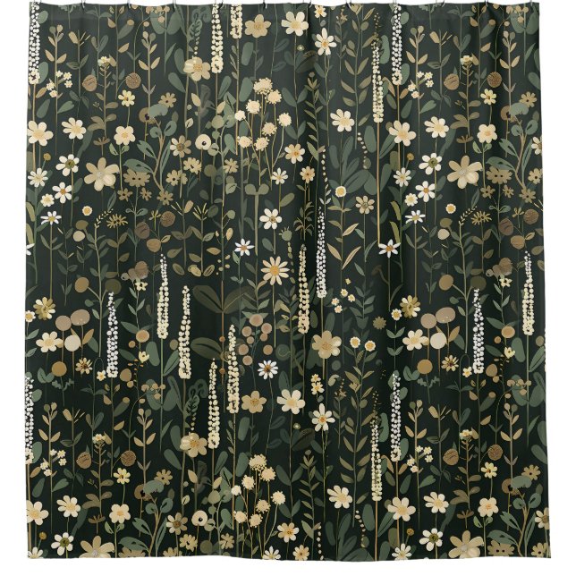 Cortina Para Box Wilhelmina Dark Daisy Floral (Frente)