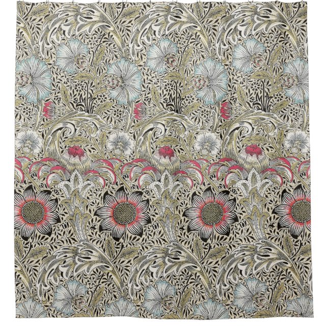 Cortina Para Box William Morris Corncockle wallpaper floral (Frente)