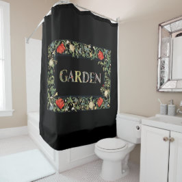 Cortina Para Box William Morris Floral Garden Motto e Quadro