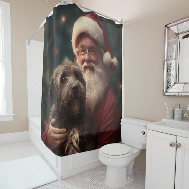 Cortina Para Box Wirehaired Pointing Griffon Papai Noel Natal (In Situ)