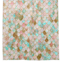 Wonky Watercolor Pastel Glitter Scales de Sereia