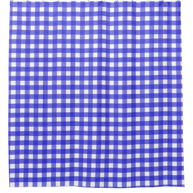 Cortina Para Box xadrez azul real (Frente)