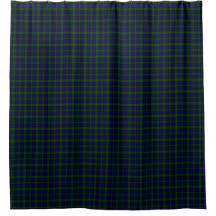 Cortina Para Box Xadrez preta do verde azul do tartan do clã do