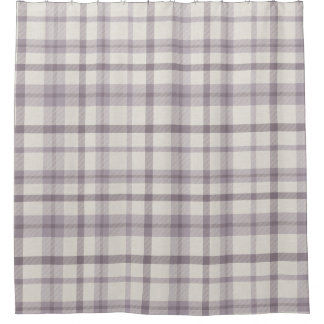 Cortina Para Box Xadrez Roxo Masculino Atenuado c/ Textura de Linho