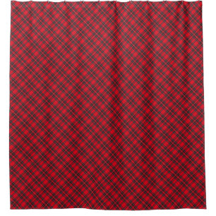 Cortina Para Box Xadrez vermelha de Stewart tartan