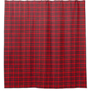 Cortina Para Box Xadrez vermelha de Stewart tartan