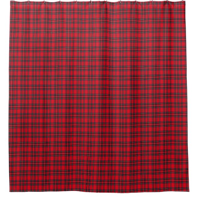 Cortina Para Box Xadrez vermelha de Stewart tartan (Frente)