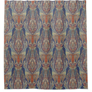 Cortina Para Box Xaile moderno de Kashmir Paisley do vintage
