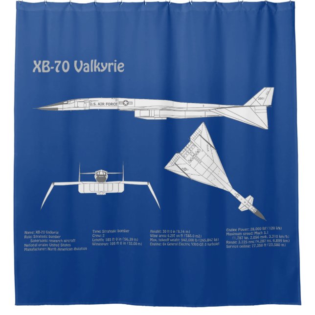 Cortina Para Box XB-70 Valkyrie - Planos de avião Blueprint ABD (Frente)