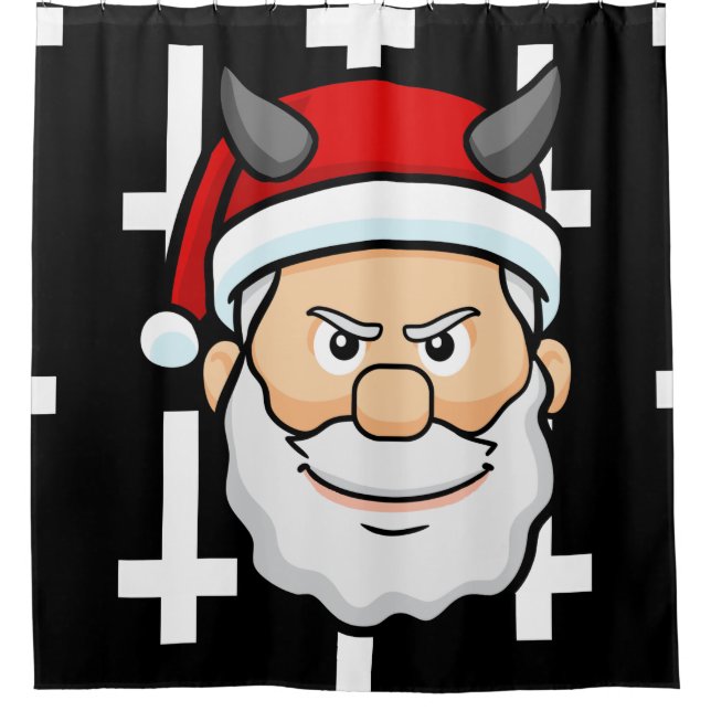 Cortina Para Box xmas mau santa claus feio (Frente)