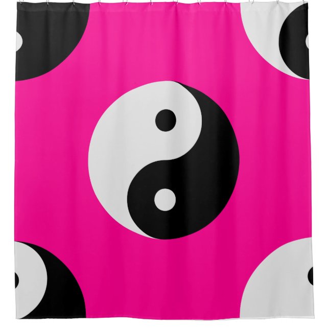 Cortina Para Box yang branco-rosa-preto (Frente)