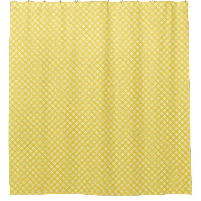 Cortina Para Box Yellow and white geometric-patterned shower  (Frente)