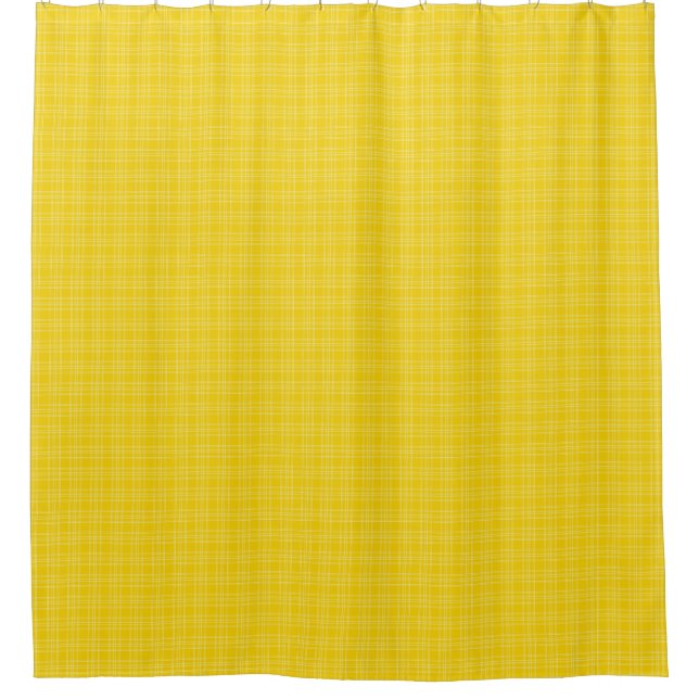 Cortina Para Box Yellow shower curtain with subtle checkered  (Frente)