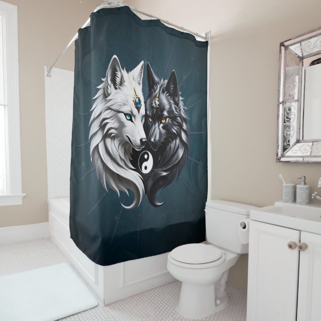 Cortina Para Box Yin Yang Wolves. (In Situ)