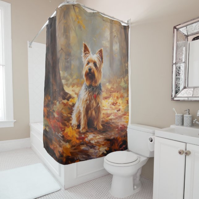 Cortina Para Box Yorkshire Terrier em Autumn Leaves Cai Inspire (In Situ)