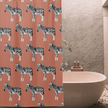 Zebra Exótica Animal Patterna Terracotta